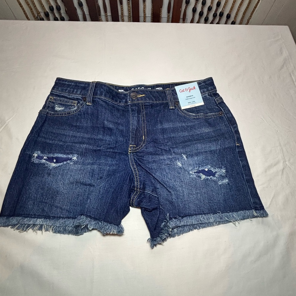 Cat & Jack Women's Dark Blue Jean Shorts